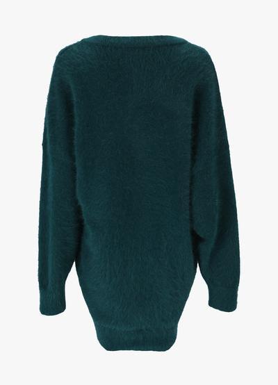 Alexandre Vauthier Long-sleeved Knitted Dress In Black
