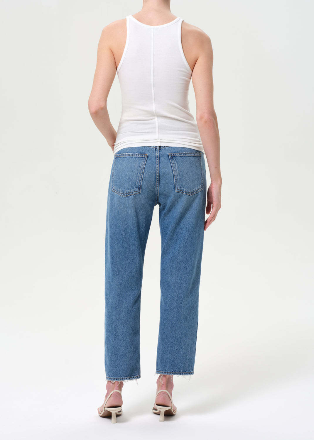Agolde 90's Crop Mid Rise Straight Jeans In Shrine