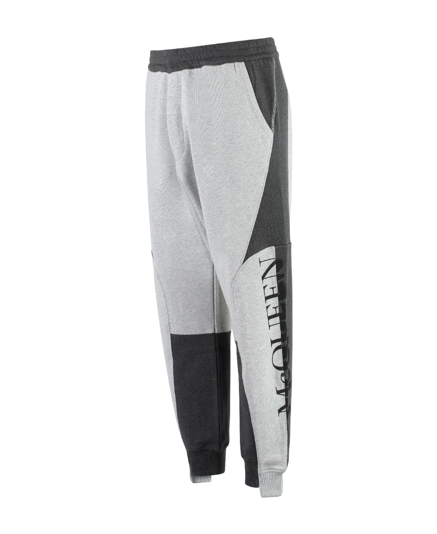 Alexander Mcqueen Logo Printed Colourblock Track Pants In White