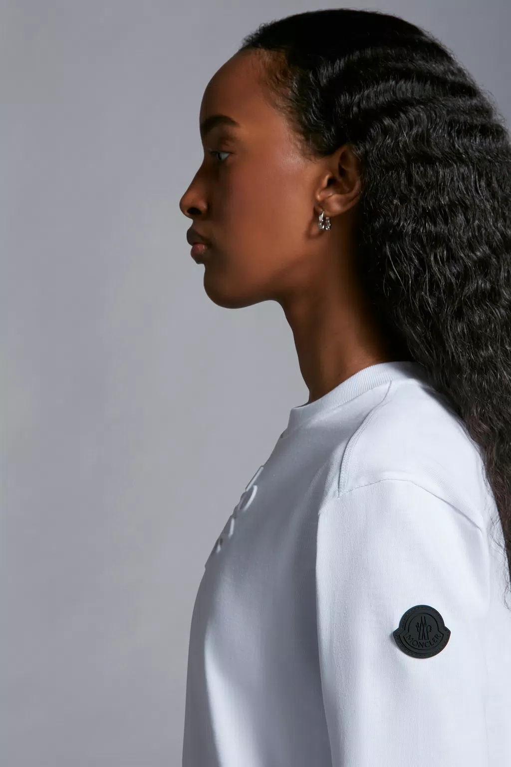 Moncler Logo-embossed Cotton T-shirt In White