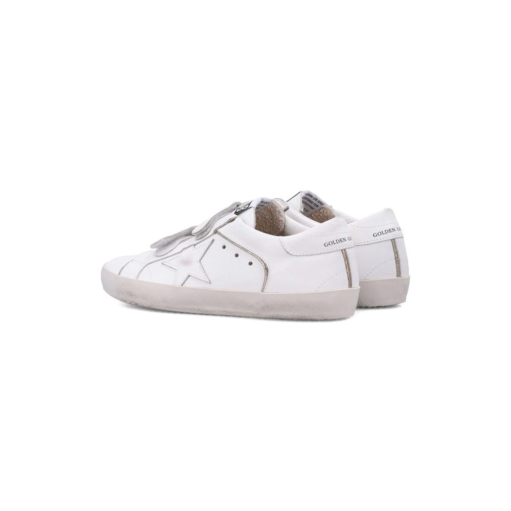 Golden Goose Girls White Kids Old Skool Distressed Leather Low-top Trainers 6 Months-5 Years In White