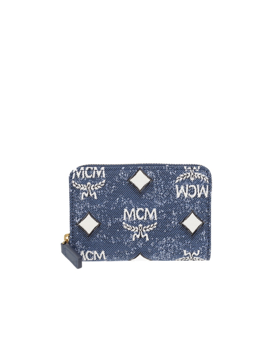 Mcm Flower Purse In Gray