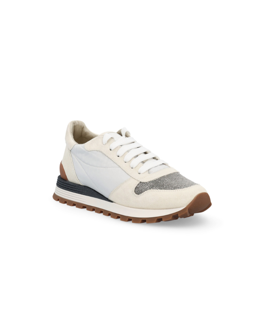 Brunello Cucinelli Multicolor Precious Band Insert Sneakers In White