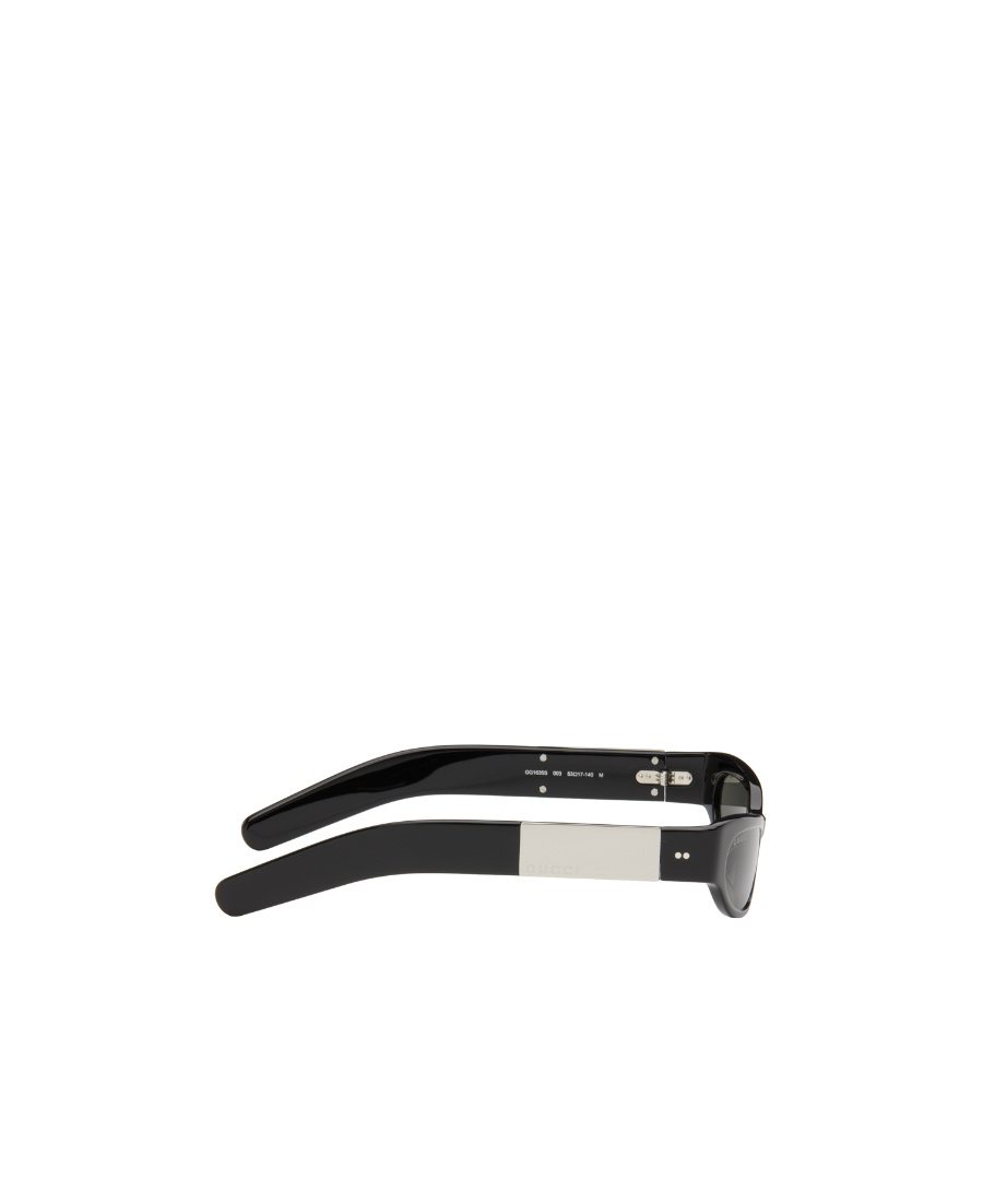 Gucci Contemporary Rectangular Frame Sunglasses In Black