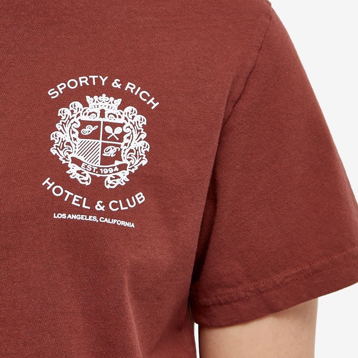Sporty And Rich Logo-print Cotton T-shirt In Red