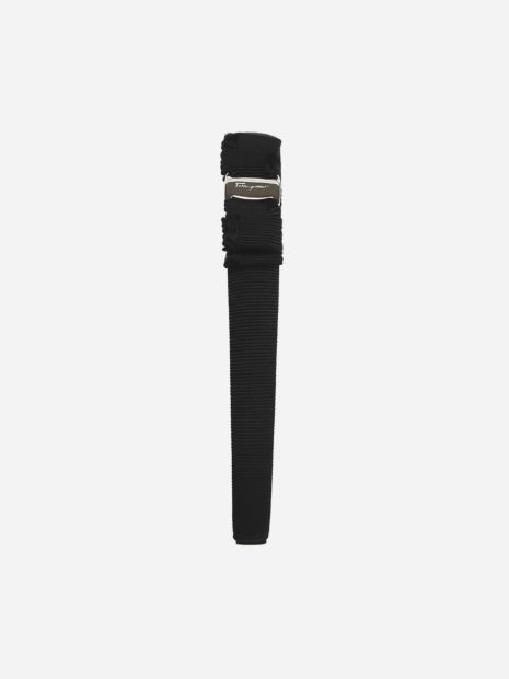 Ferragamo Logo Embossed Bow Headband In Black