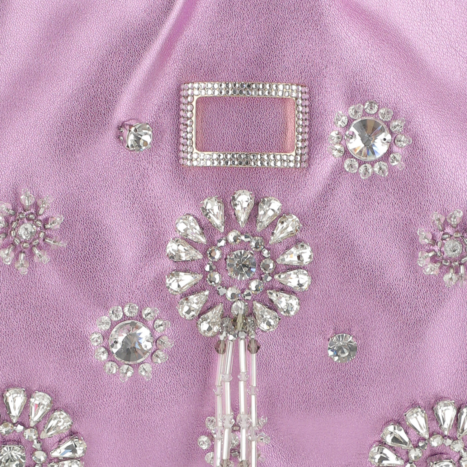 Roger Vivier Crystal Inlaid Handbag In Pink