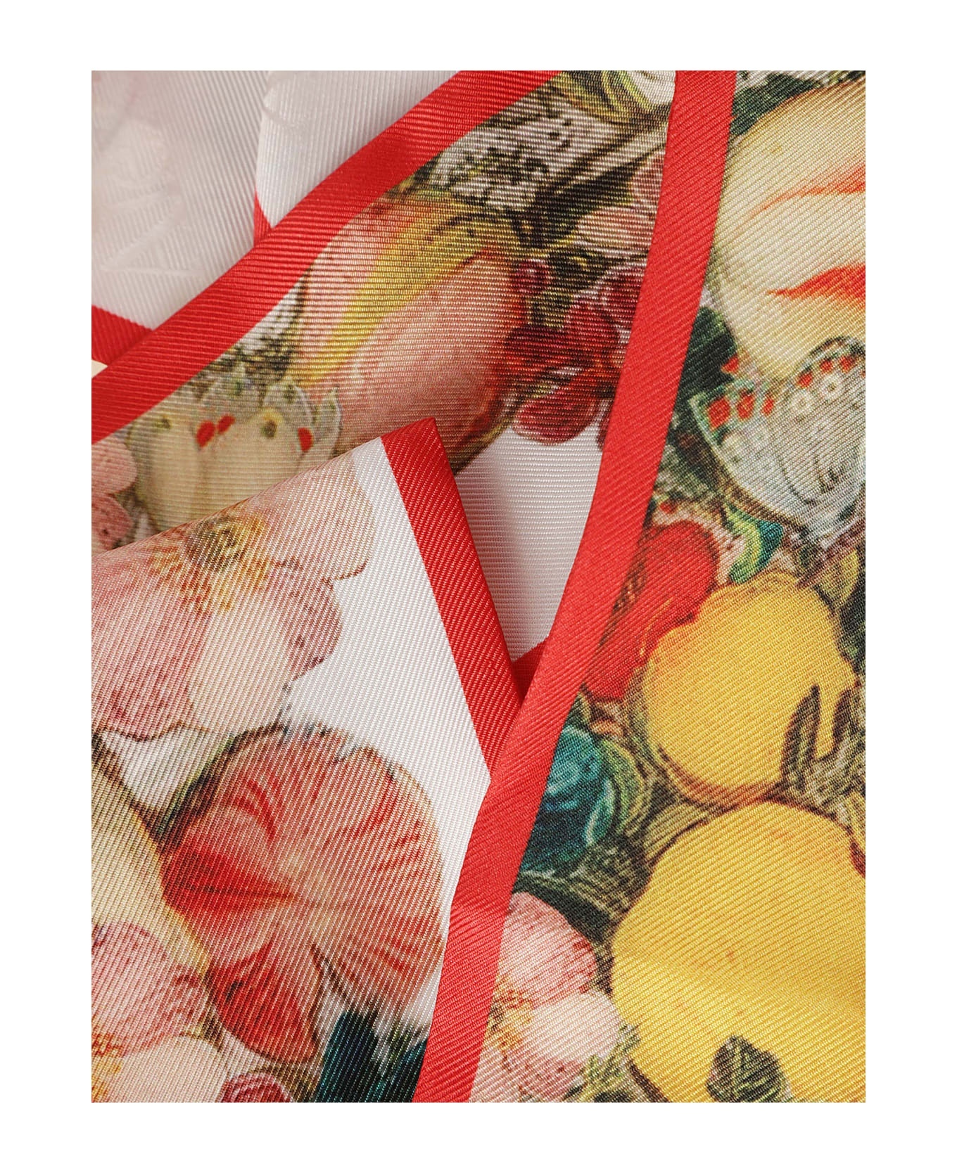 Alexander Mcqueen Flower Pattern Scarf In Multicolor