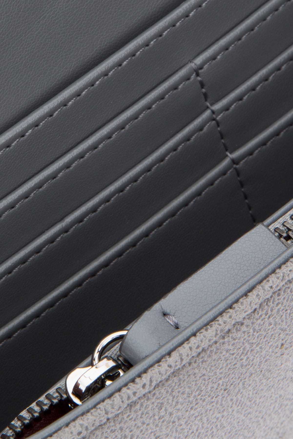 Stella Mccartney Falabella Continental Wallet In Gray