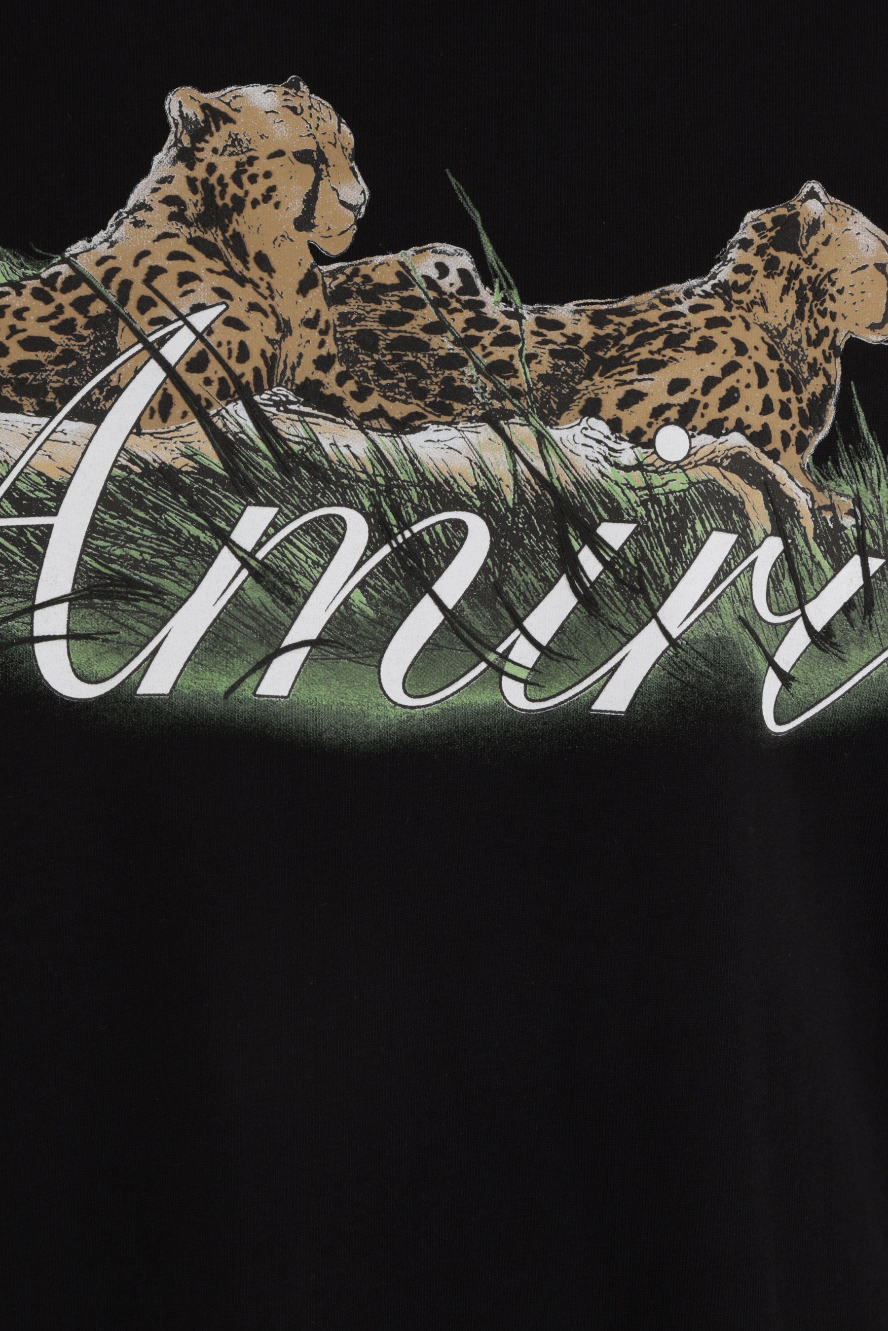 Amiri Cheetah Logo-print T-shirt In Black