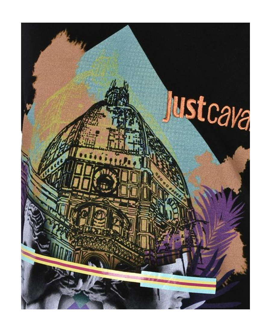 Just Cavalli Logo Short-sleeved T-shirt In Black