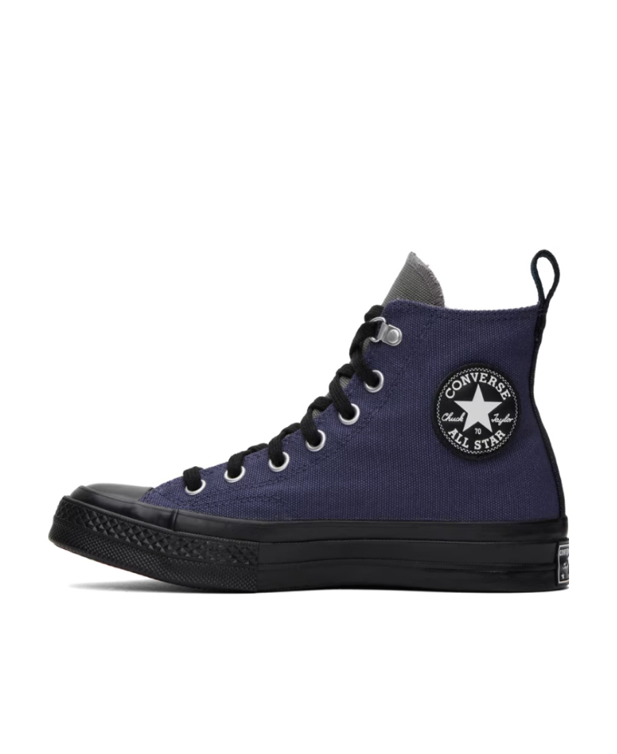 Converse Side Logo High Upper Board Shoes In Black