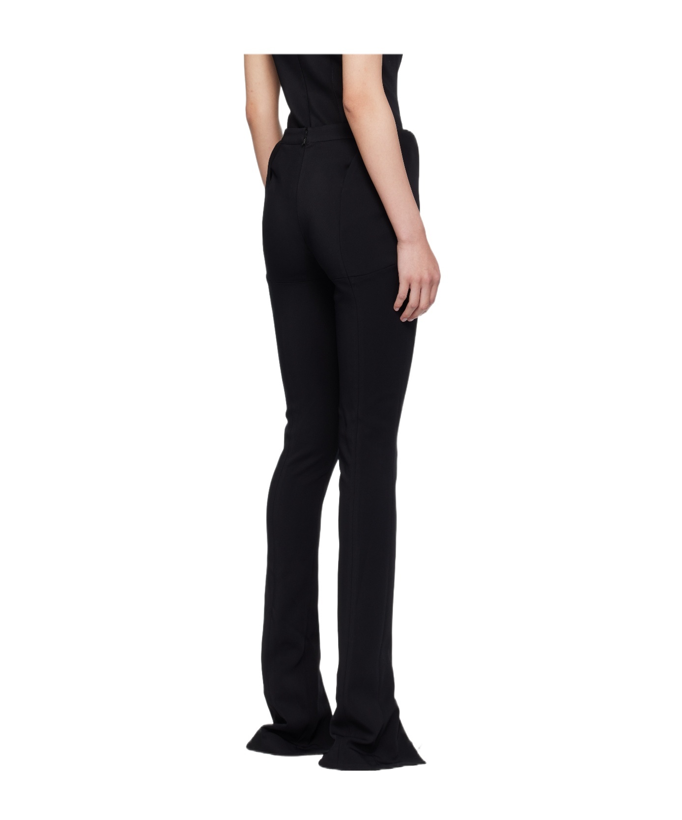 Mugler Split-ankles Trousers In Black