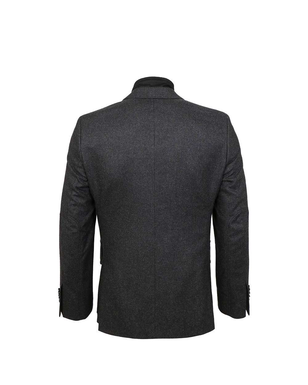 Karl Lagerfeld Dark Gray Single-breasted Suit Coat In Black