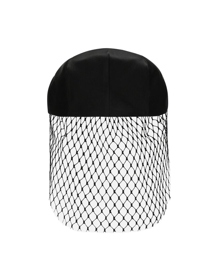 Dolce & Gabbana Cut-out Detailing Silk Blend Hat In Black