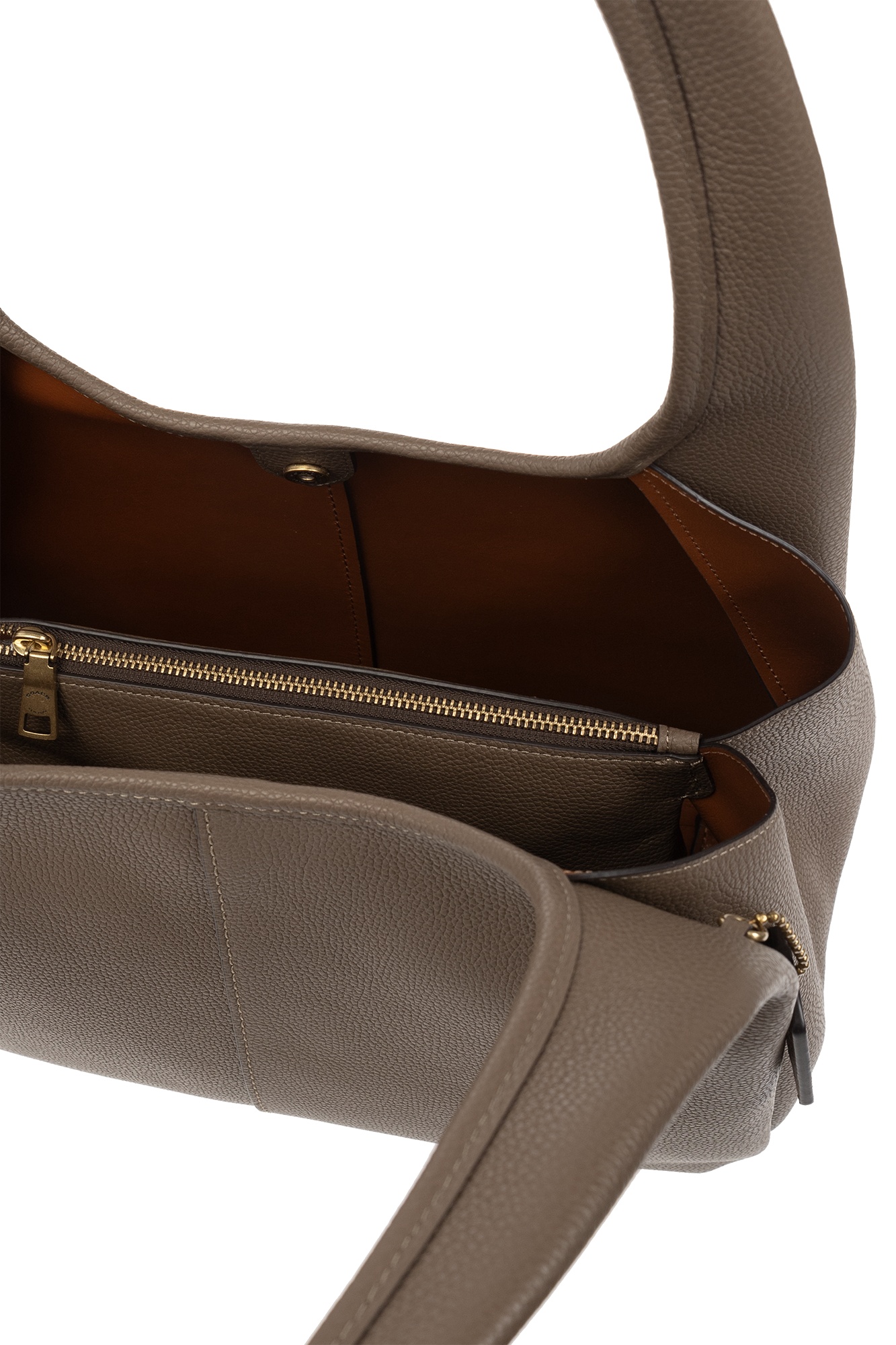 Coach Lana Pebbled-leather Tote Bag In Gray