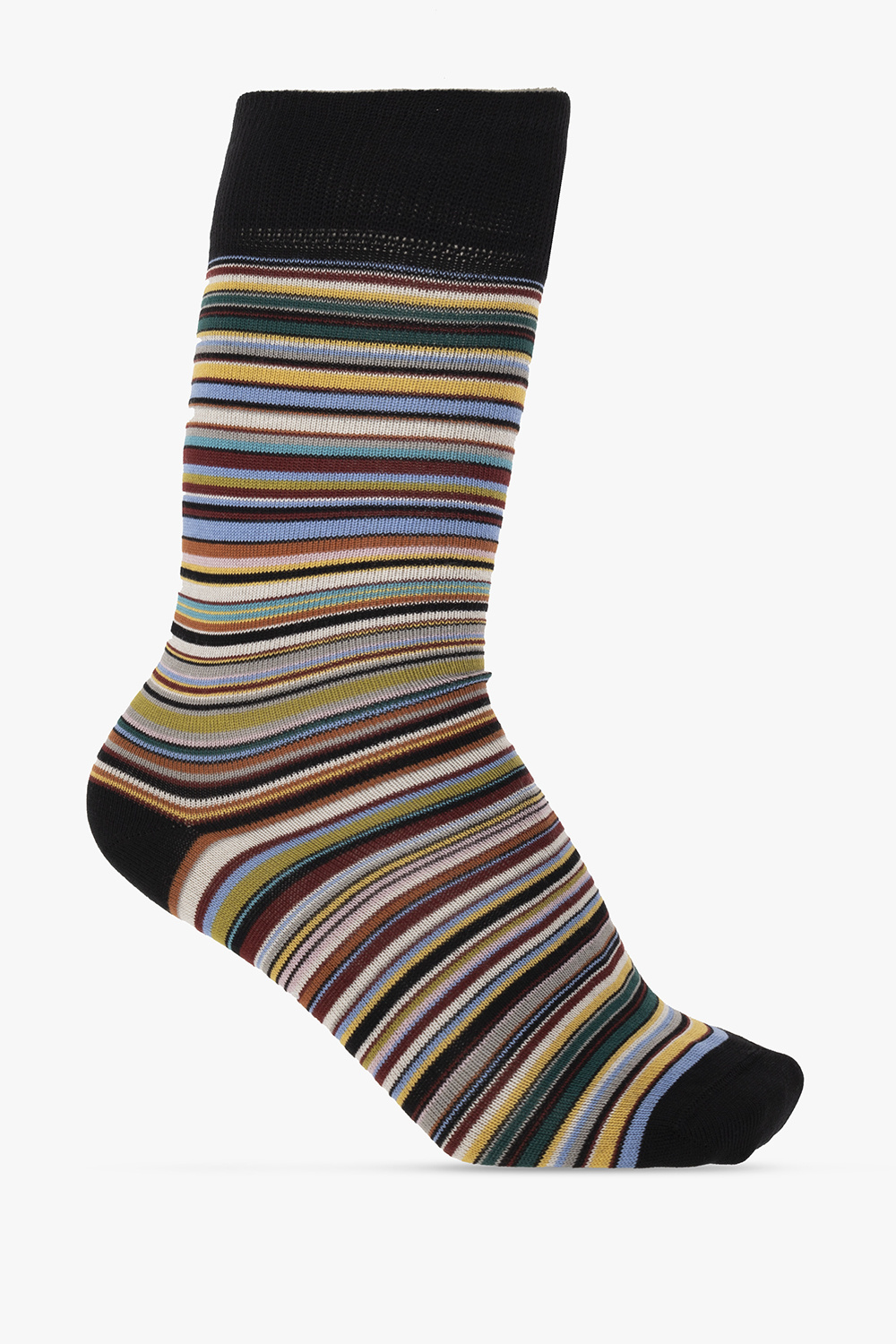 Paul Smith Six-pack Multicolor Signature Stripe Socks In Gray