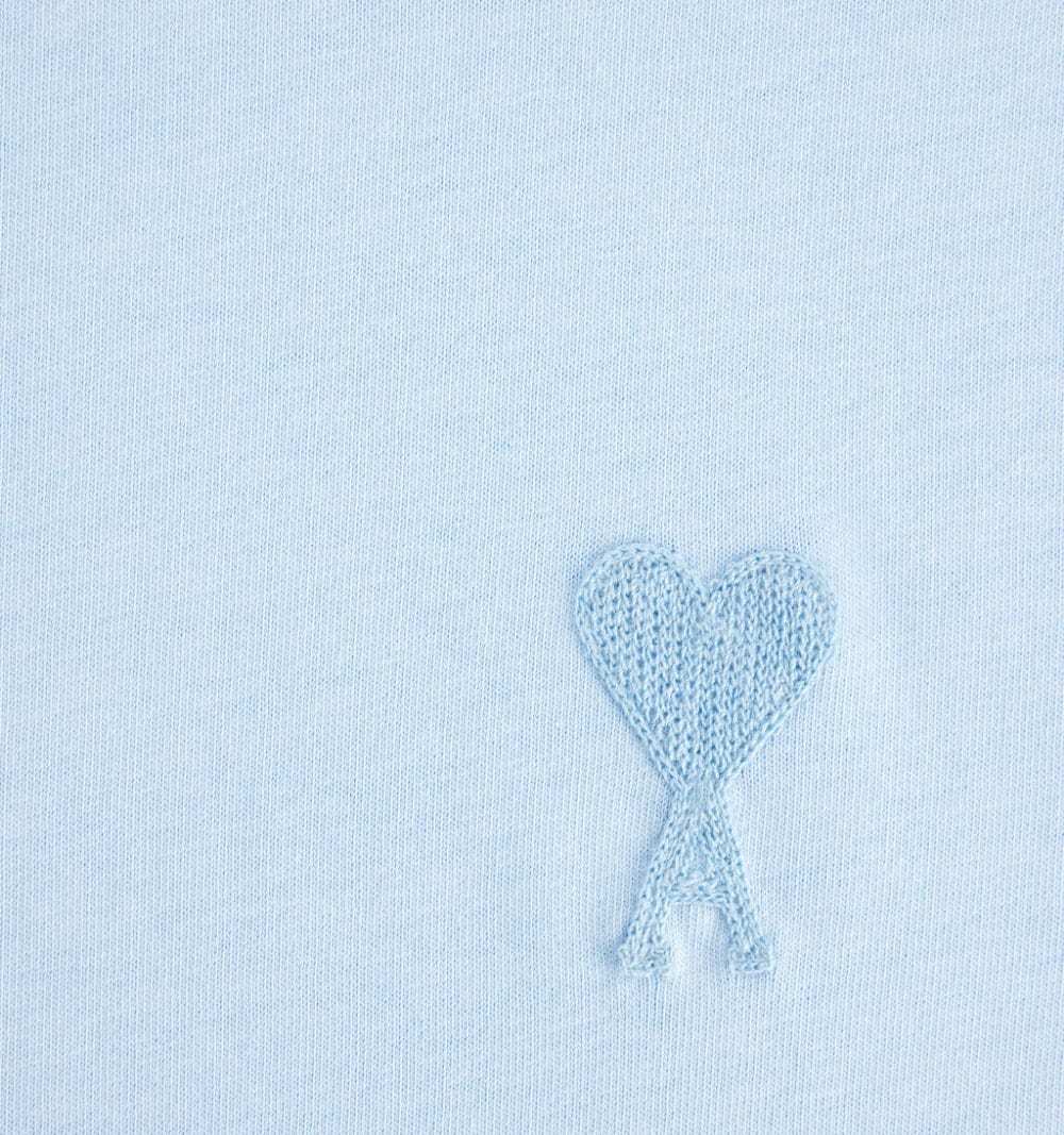 AMI ALEXANDRE MATTIUSSI AMI PARIS AMI DE COEUR LOGO EMBROIDERED CREWNECK T-SHIRT