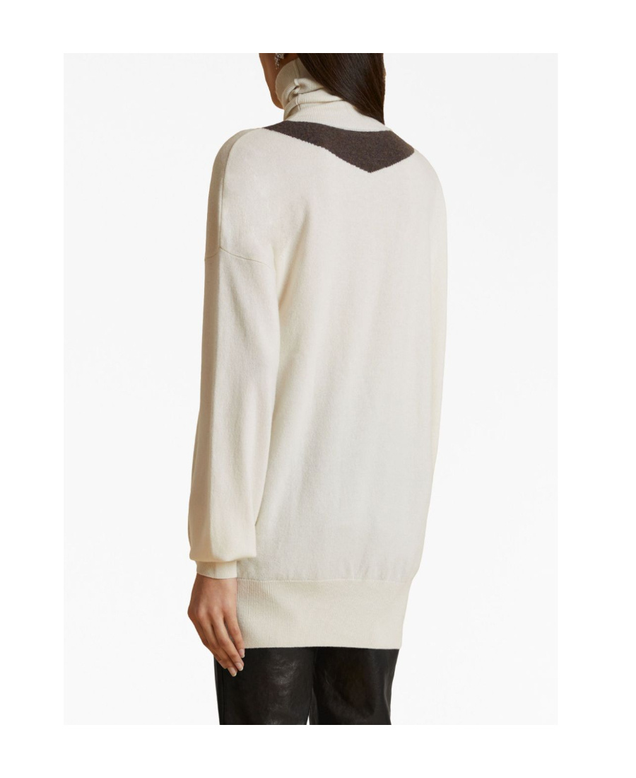 Khaite Esmal Jacquard-knit Cashmere Jumper In White