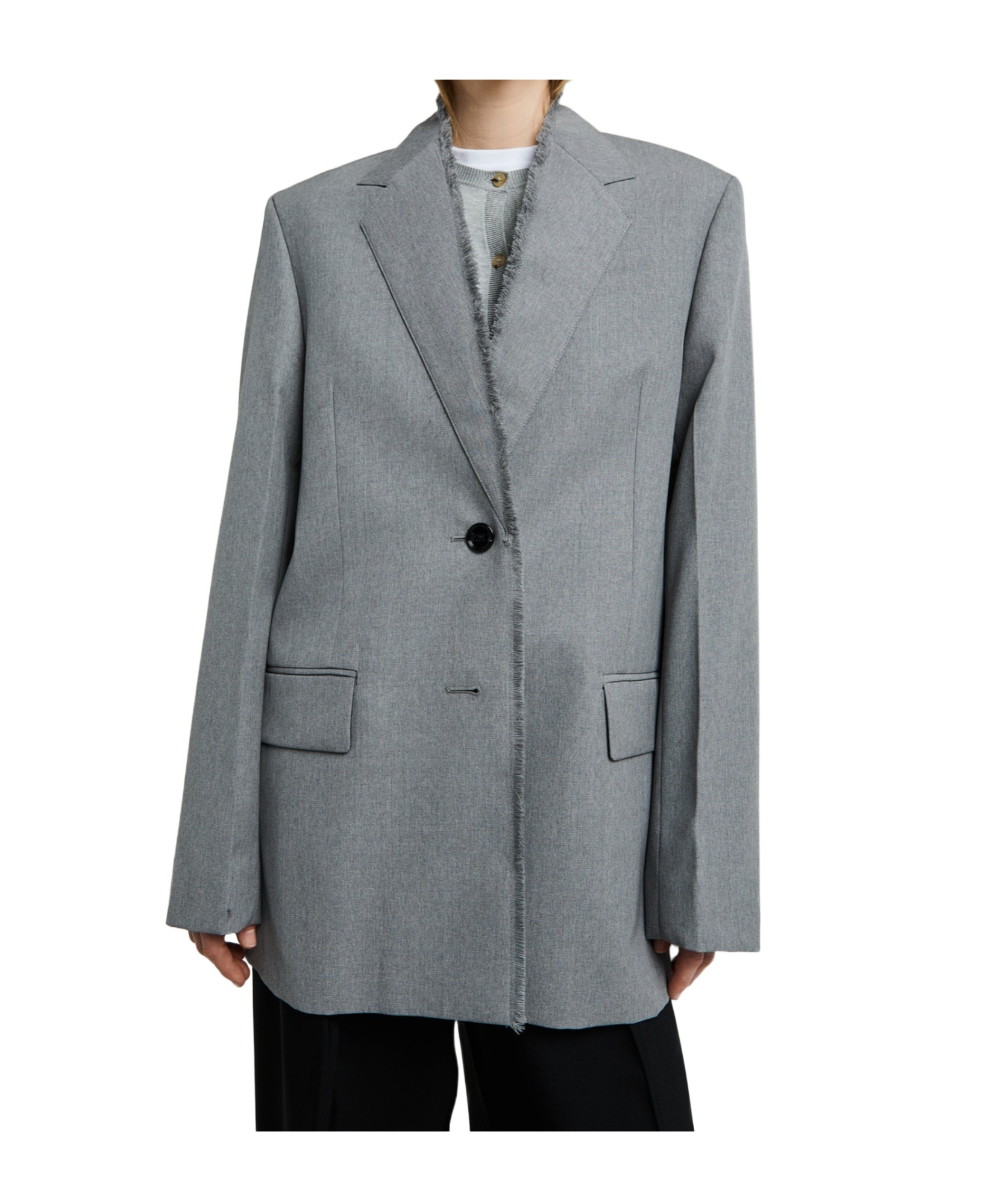 Totême Wool Single-breasted Blazer In Gray