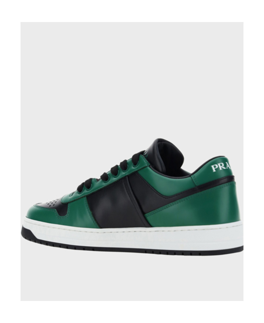 Prada Low-top Sneakers With Textured Panels In Black