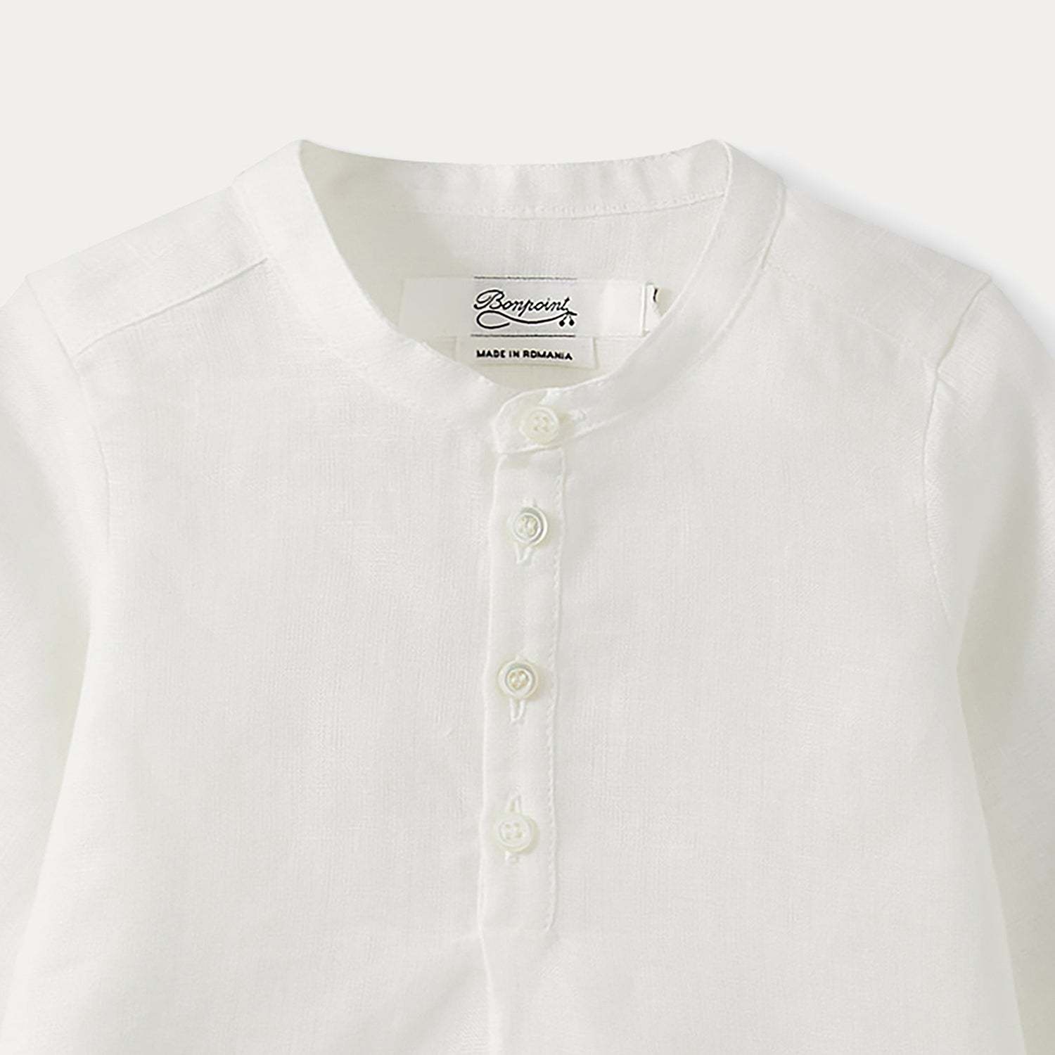 Bonpoint Button Blouse In White