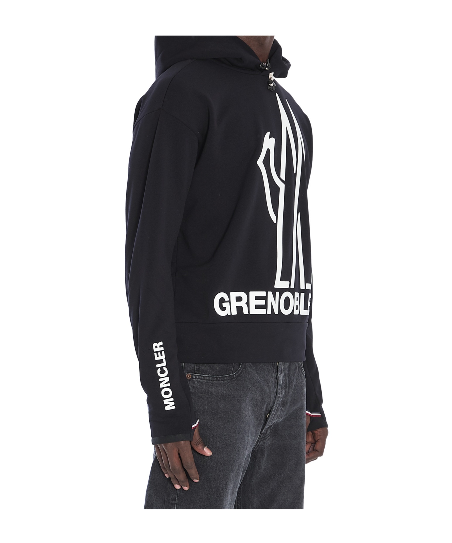 Moncler Logo Hoodie In Black