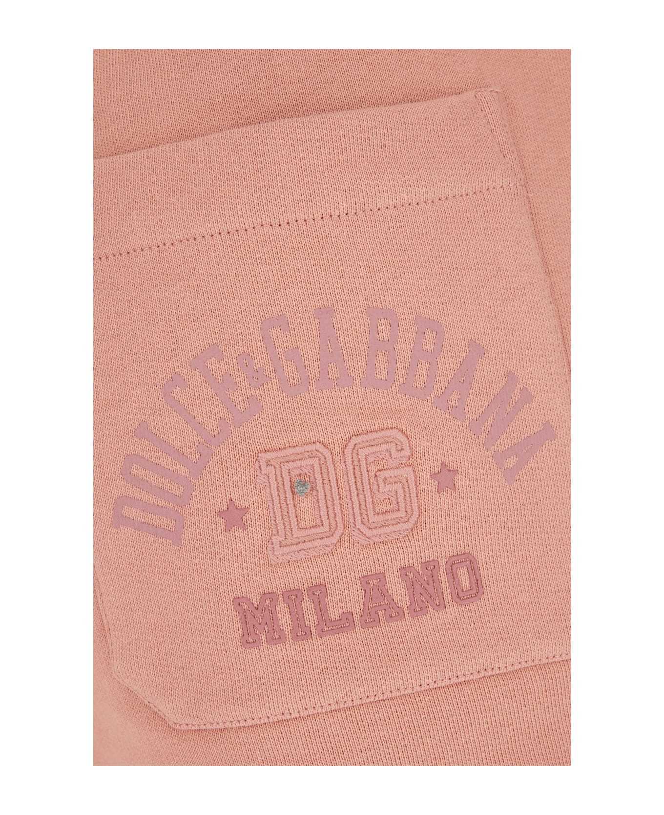 Dolce & Gabbana Printed Track Shorts In Nude