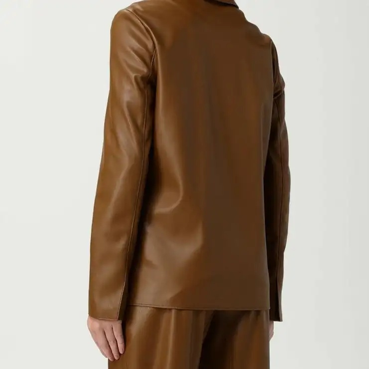 Max Mara Long-sleeved Suit Jacket In Brown