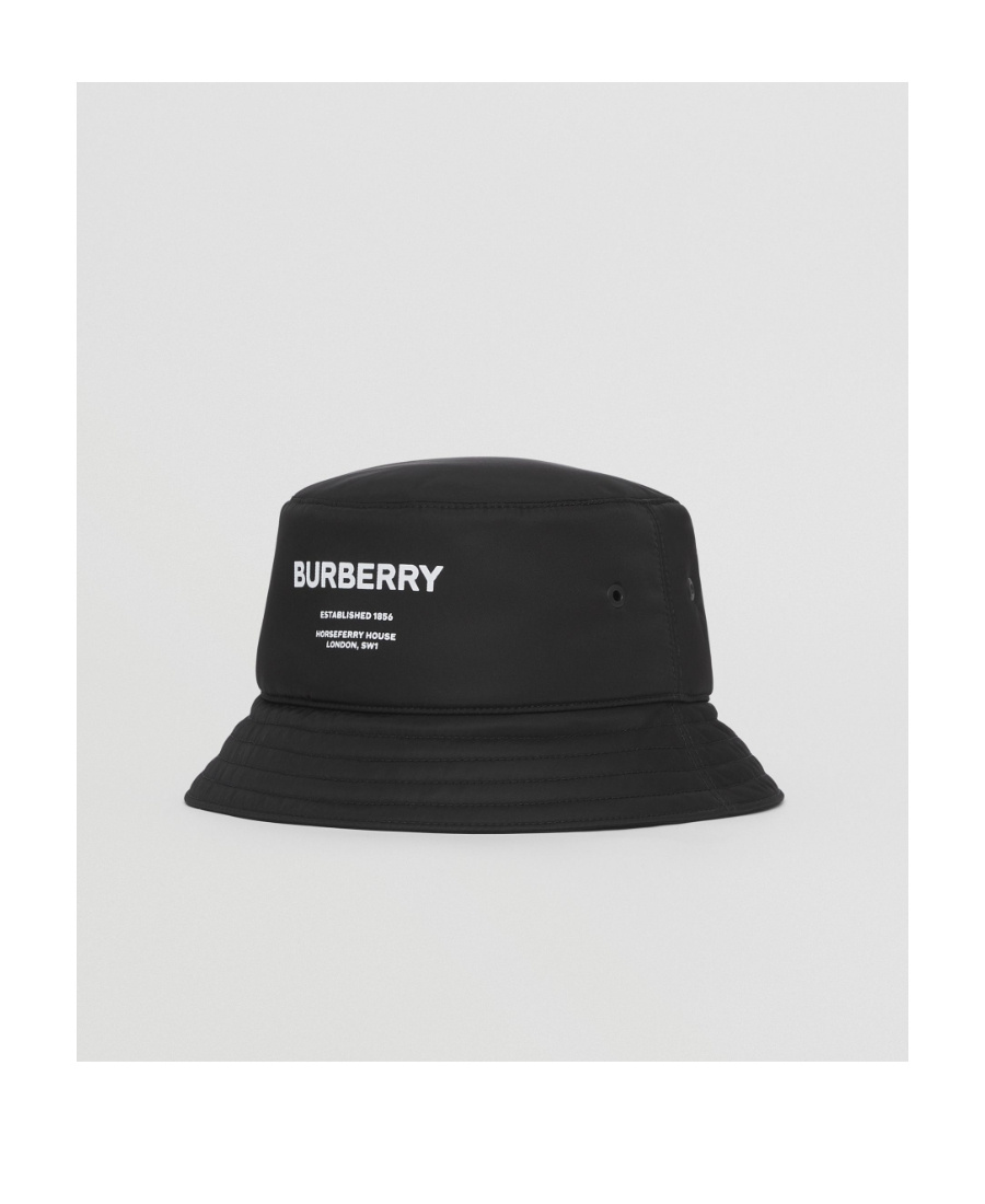 Burberry Horseferry Print Bucket Hat In Black