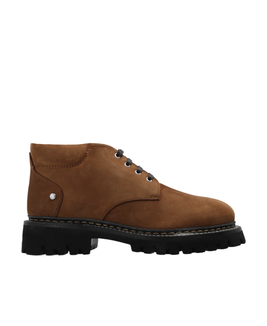 Dsquared2 Lace-up Suede Ankle Boots In Brown