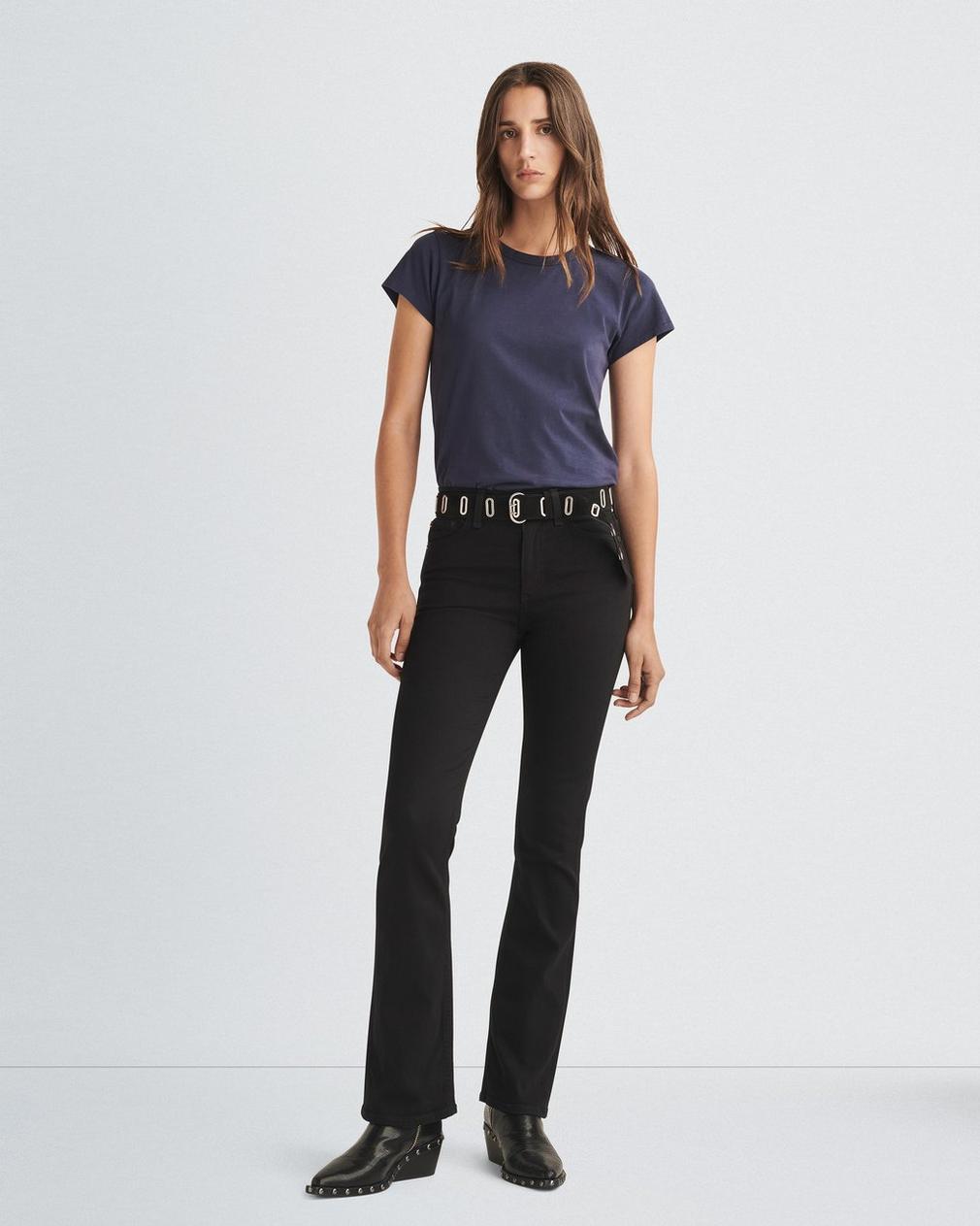 Rag & Bone Casey High Waist Flare Leg Jeans In Black