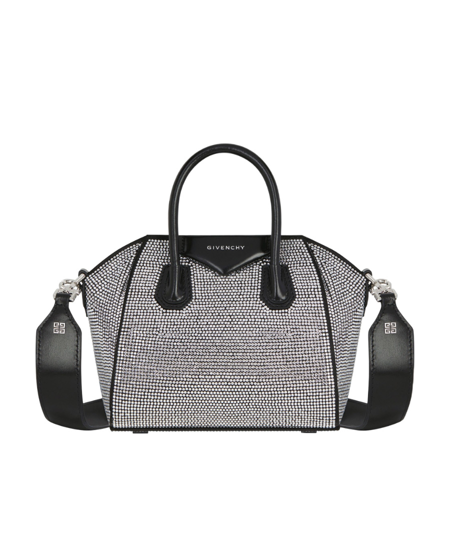 Givenchy Antigona Embellished Top Handle Bag In Black