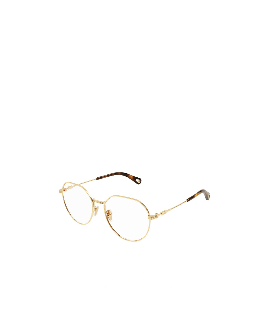 Chloé Eyewear Geometric-frame Glasses In Gold
