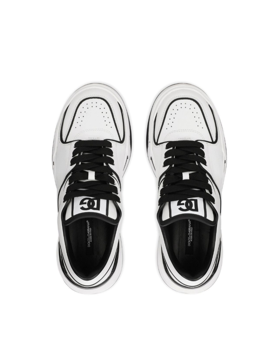 Dolce & Gabbana New Roma Leather Sneakers In White