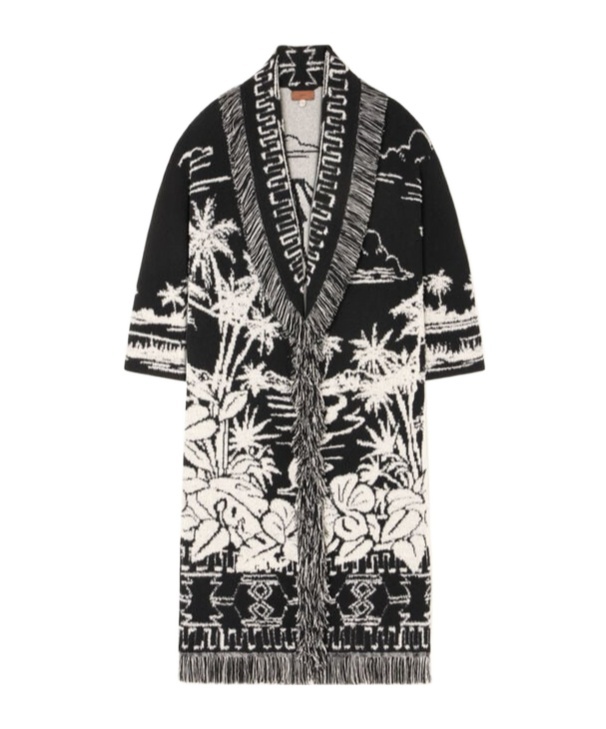 Alanui Palm Grove Tales Coat In Black