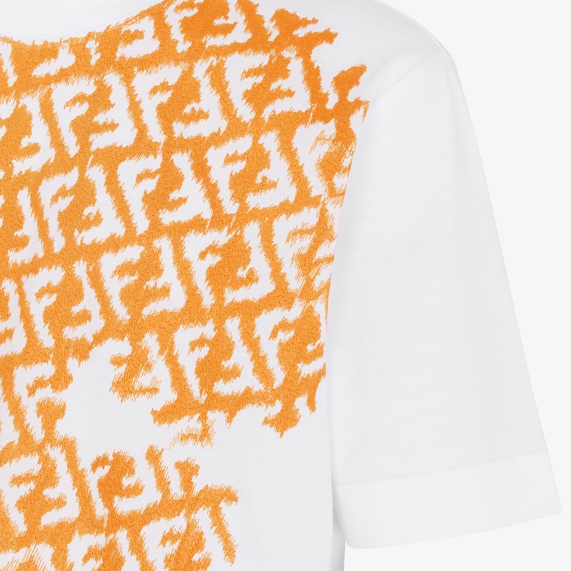 Fendi Monogram-print Crew-neck Oversized T-shirt In White