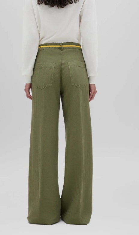 Aspesi Wide-leg Casual Pants In Green