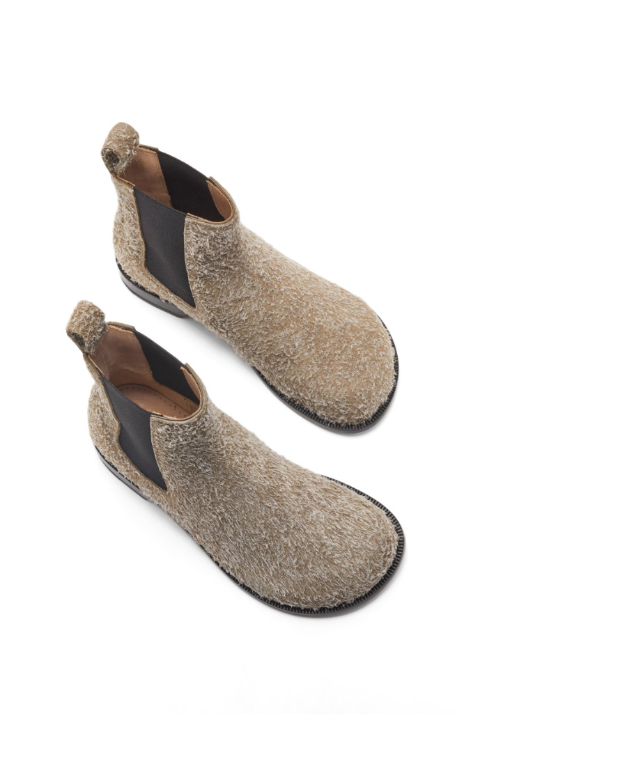 Loewe Brushed Suede Campo Chelsea Boots In Brown
