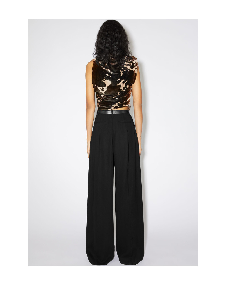 Acne Studios Wool-blended Fine Tailored Trousers In Black