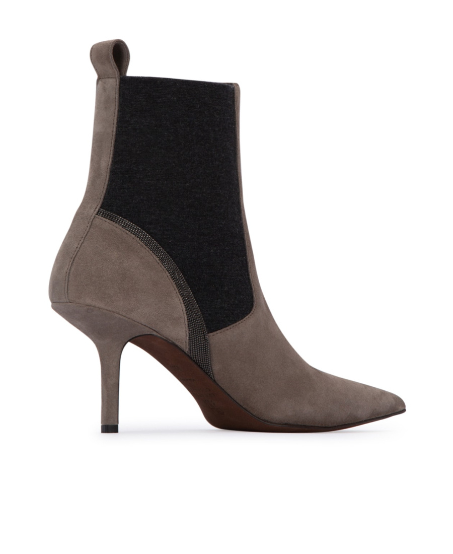 Brunello Cucinelli Pointed Toe Ankle Boots In Black