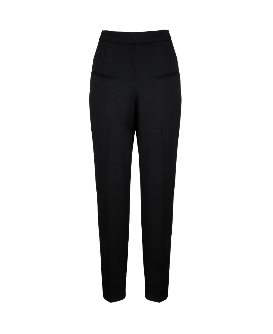 Saint Laurent Tapered Tailored Trousers In Black