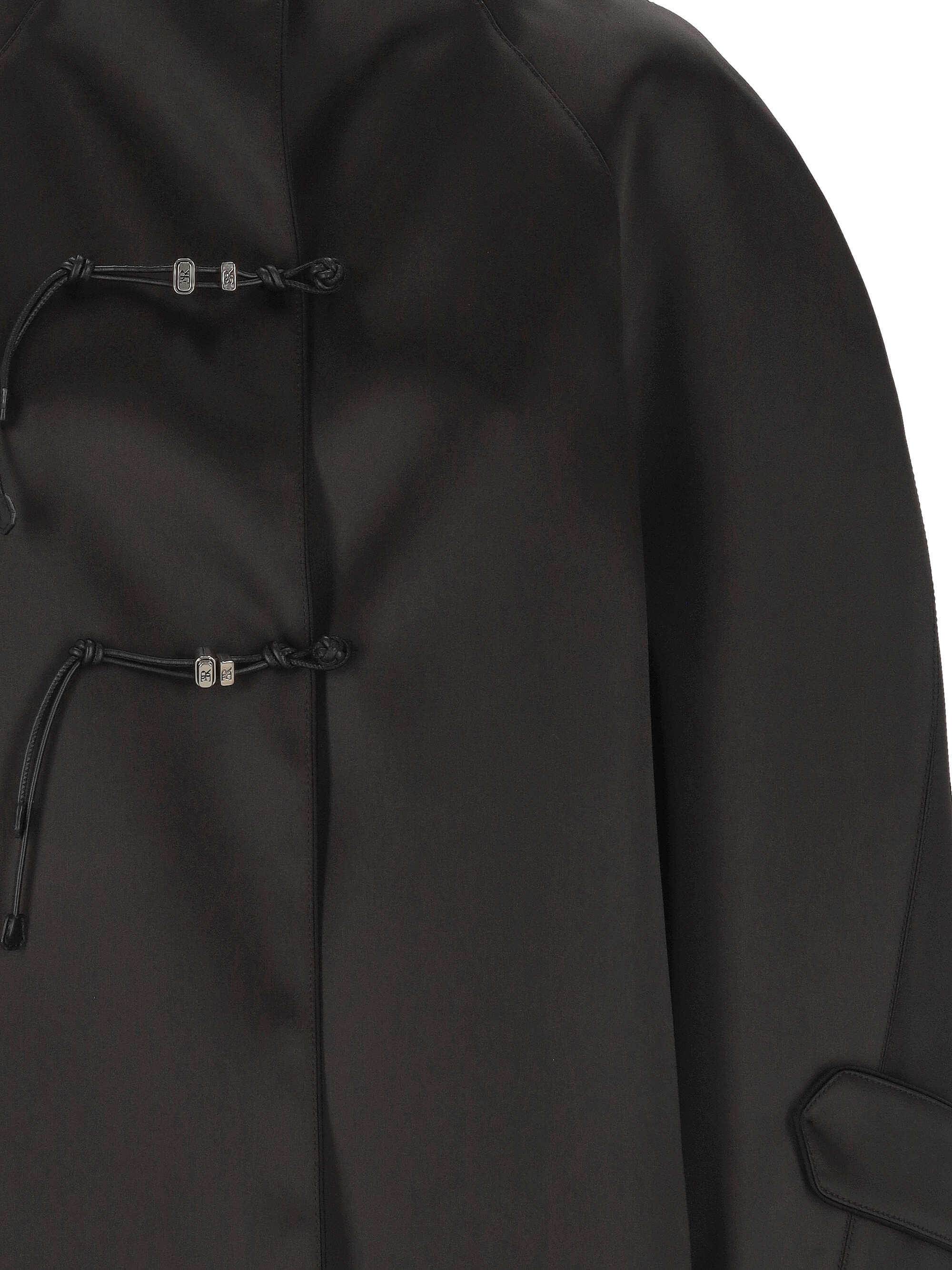 Ermanno Scervino Coat Stretch Polyester Folded Cuffs