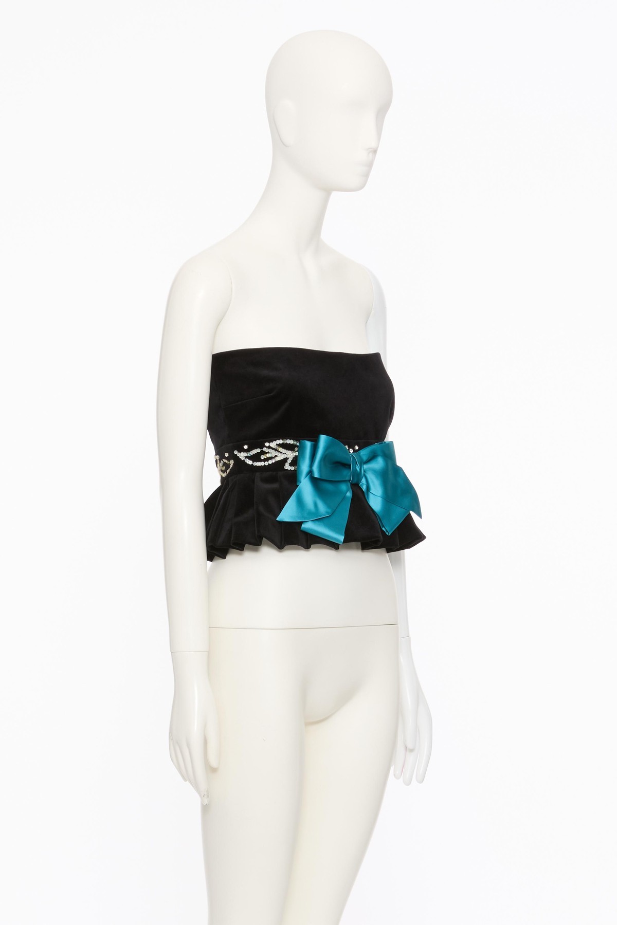 Valentino Embroidered Velvet Top