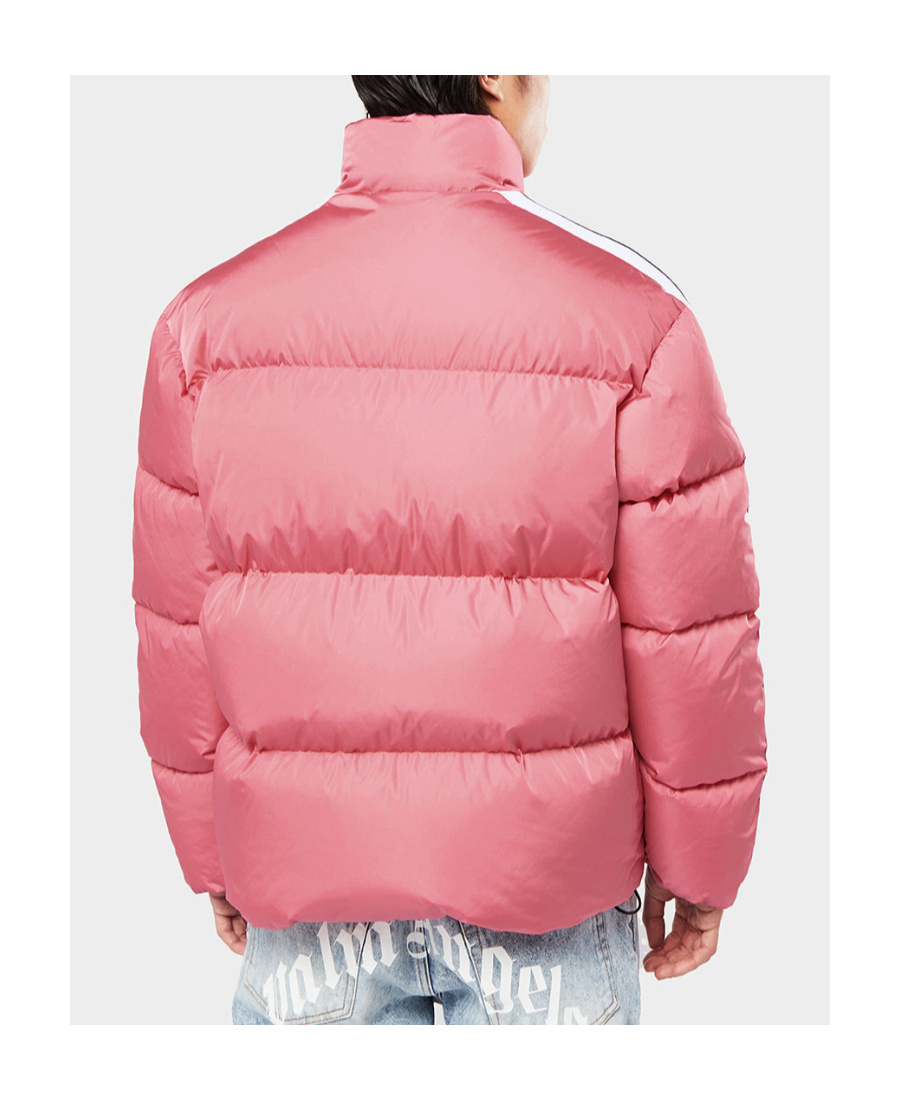 Palm Angels Side Stripe Padded Jacket In Pink