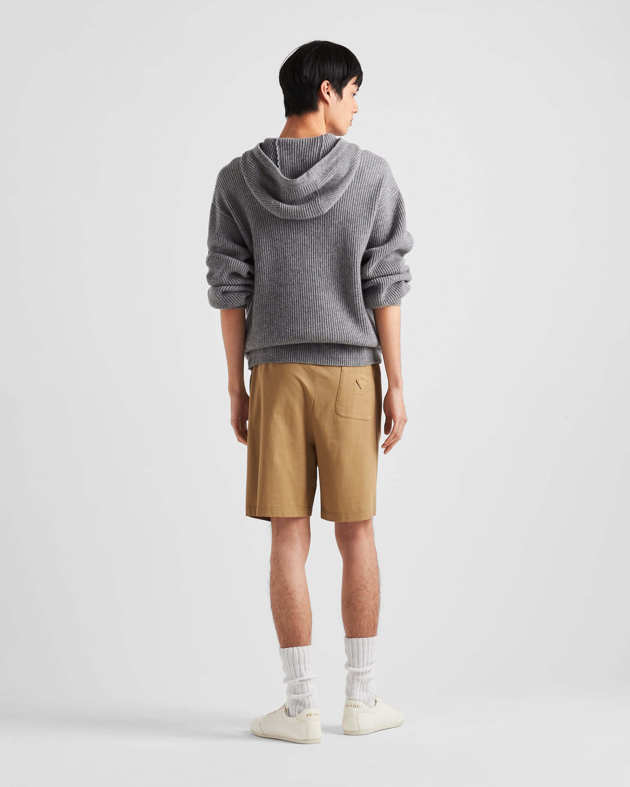 Prada Bagged Shorts On The Back In Nude
