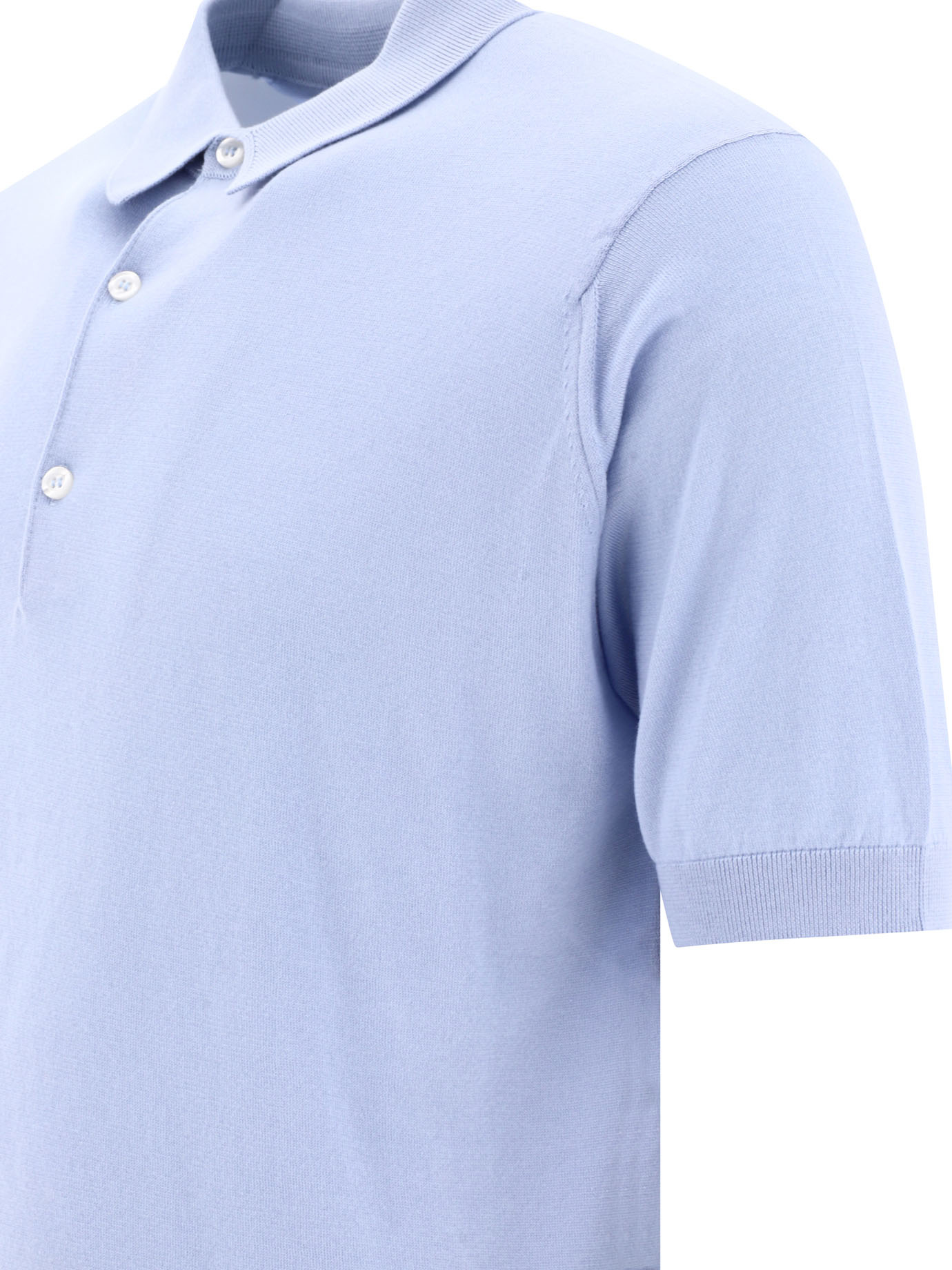 John Smedley Adrian Polo Shirts Light Blue In Blue