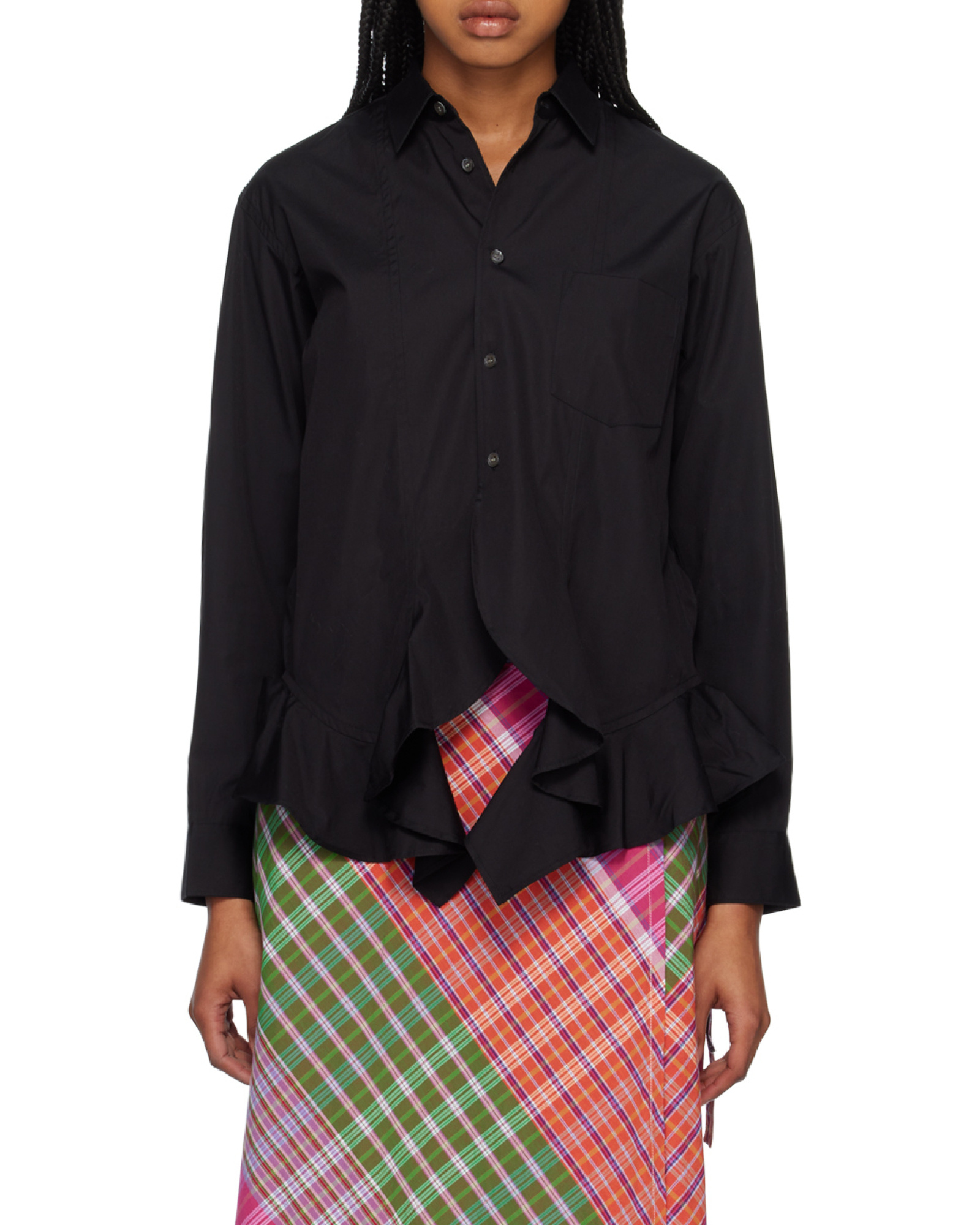 COMME DES GARÇONS LAPEL LONG-SLEEVED SHIRT 