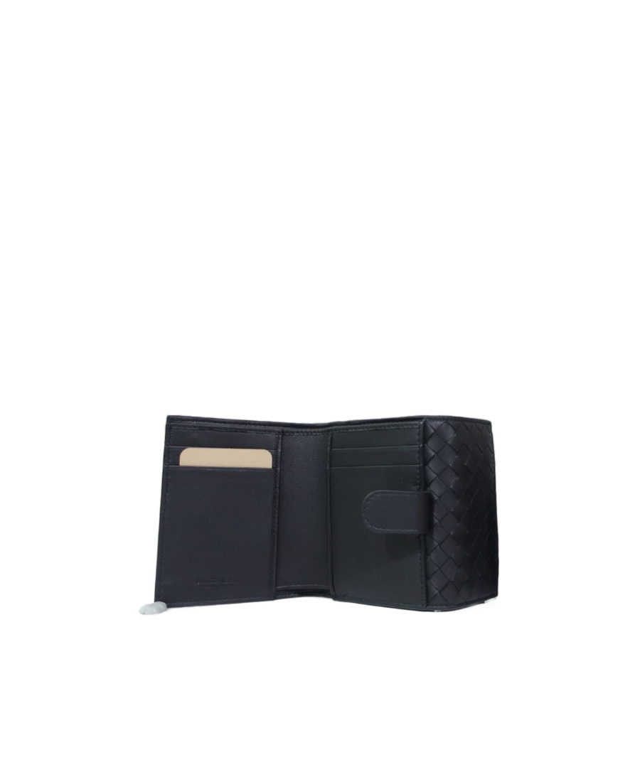 Bottega Veneta Knit A Folding Purse In Black