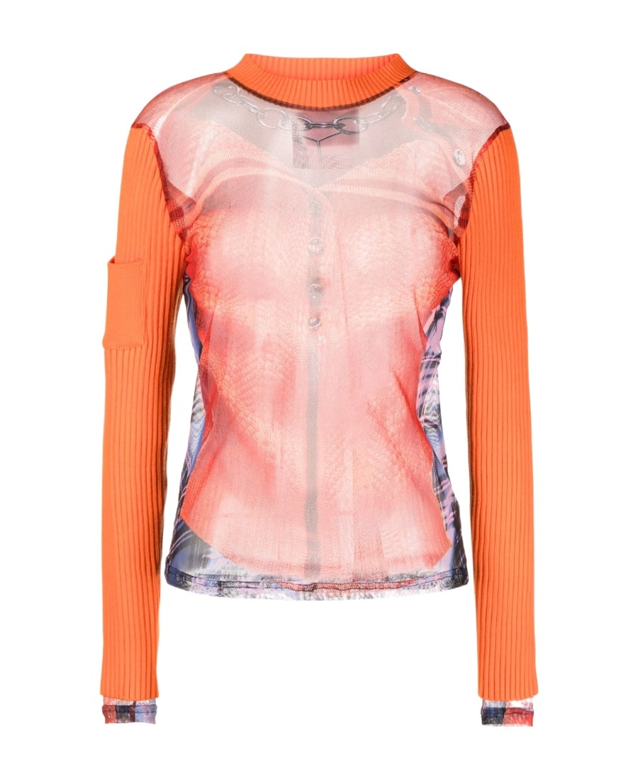 Y/project X Jean Paul Gaultier Trompe L'oeil Top In Pink